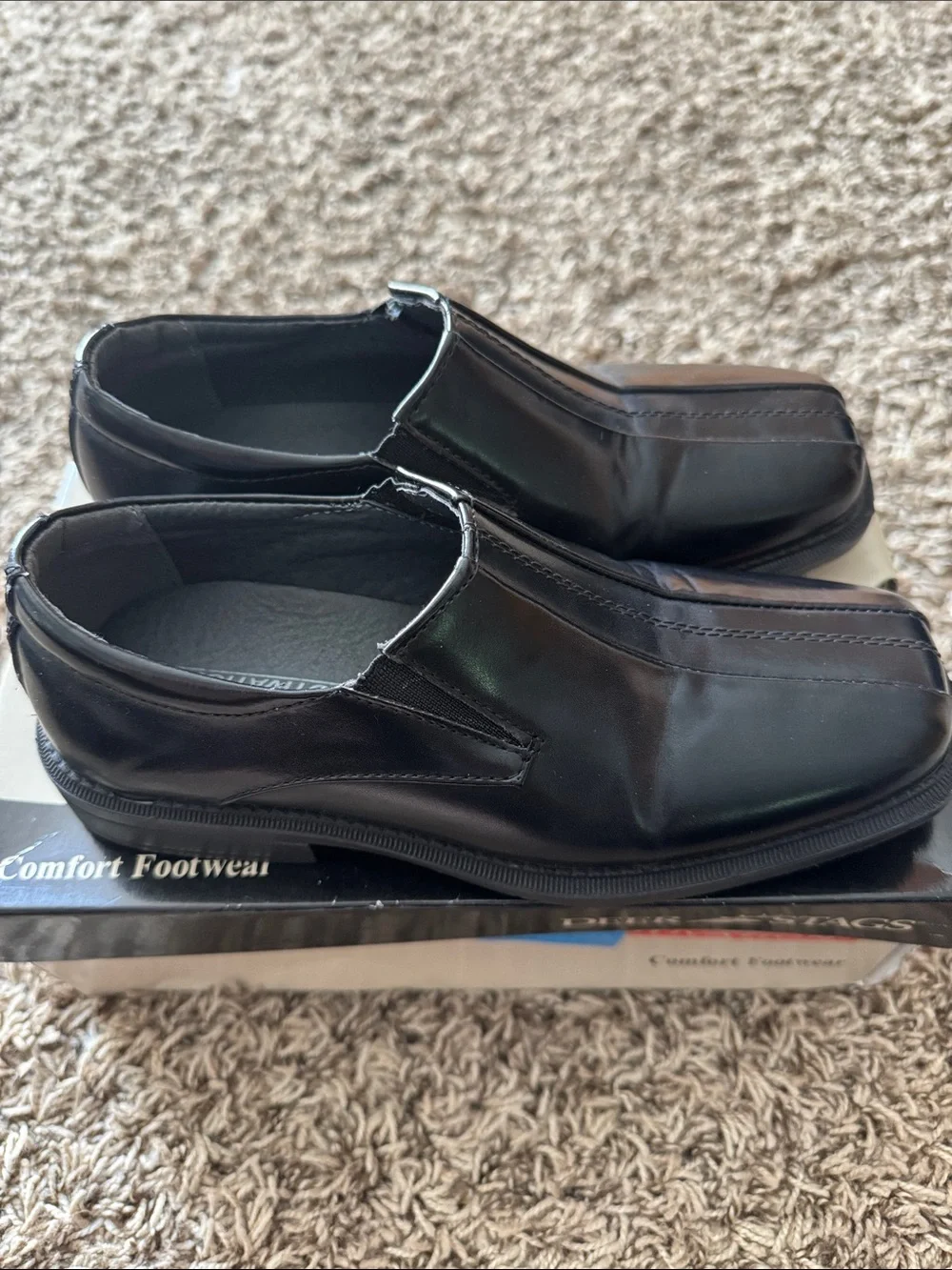 DEER STAGS Black Wings Slip-On Comfort Loafers